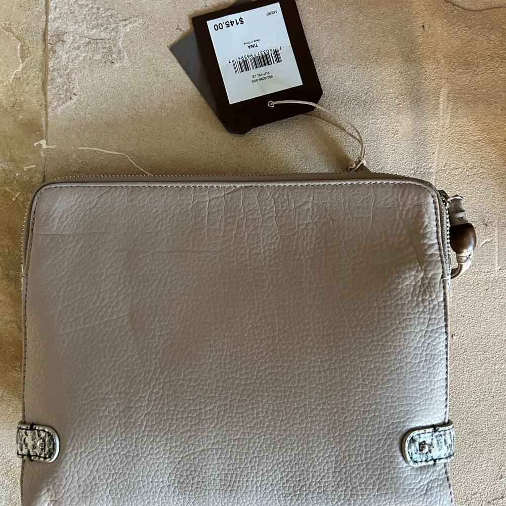 NWT Frye Yellow and Gray Crossbody Leather Bag - Picture 5 of 9
